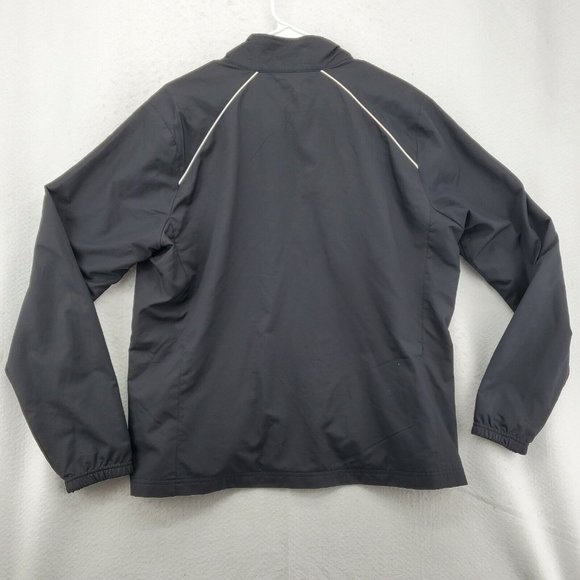 REEBOK Windbreaker Women's Warm Up Track Jacket Full-Zip Black Size XL - Picture 9 of 12
